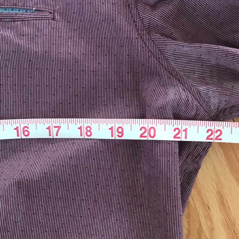 Euc Tom Tailor Button Down Maroon Collared Shirt … - image 7